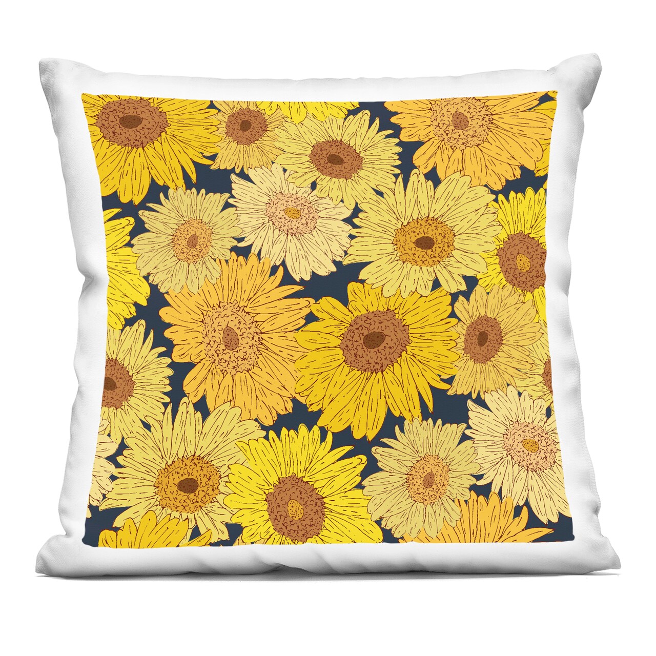 Stupell Industries Charming Country Sunflowers Pattern Decorative Printed Pillow design by Sazerelli Designs, 18 x 7 x 18